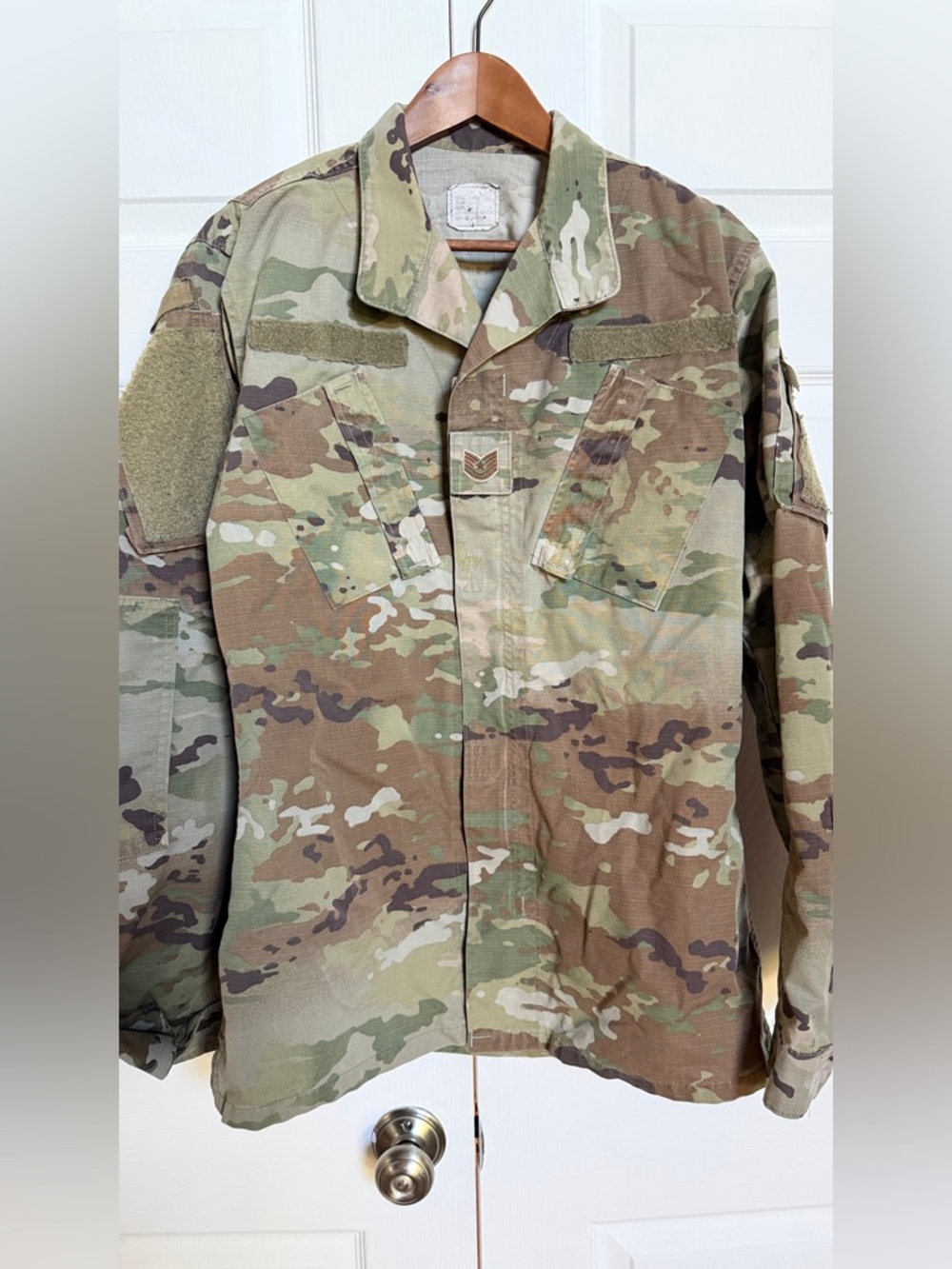 US Air Force OCP Camo Combat Shirt Small Long Military BDU Uniform